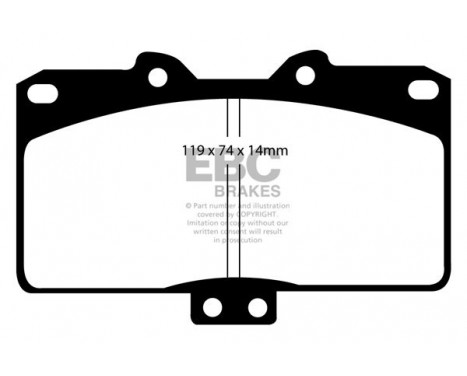 Brake Pad Set, disc brake Redstuff DP31097C EBC, Image 5