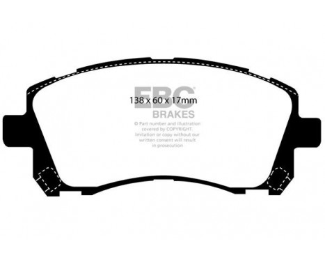 Brake Pad Set, disc brake Redstuff DP31134C EBC, Image 5