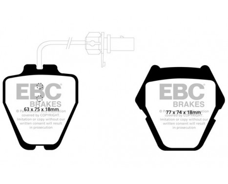 Brake Pad Set, disc brake Redstuff DP31348C EBC, Image 5