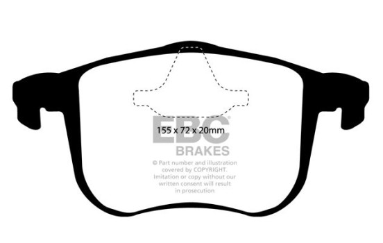 Brake Pad Set, disc brake Redstuff DP31416C EBC, Image 5