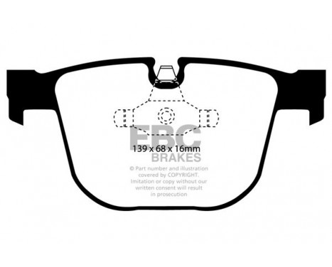 Brake Pad Set, disc brake Redstuff DP31451C EBC, Image 5