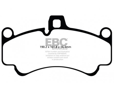 Brake Pad Set, disc brake Redstuff DP31516C EBC, Image 5