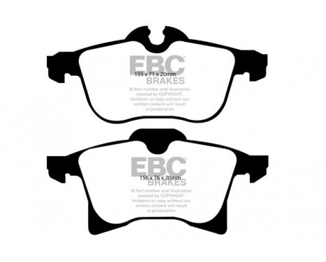 Brake Pad Set, disc brake Redstuff DP31520C EBC, Image 5