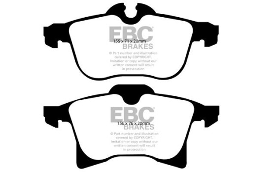 Brake Pad Set, disc brake Redstuff DP31520C EBC, Image 5