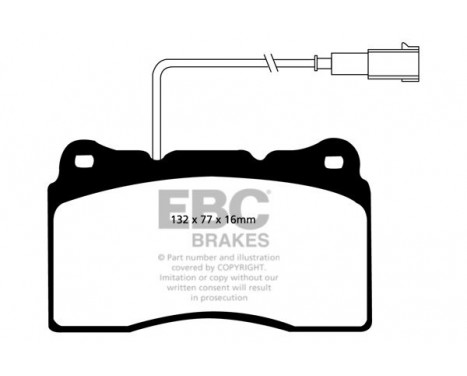 Brake Pad Set, disc brake Redstuff DP31536C EBC, Image 5