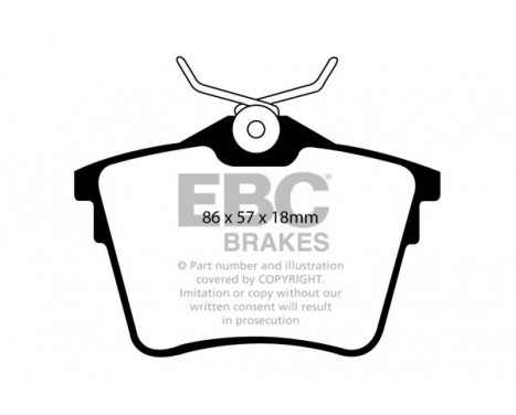 Brake Pad Set, disc brake Redstuff DP31551C EBC, Image 5