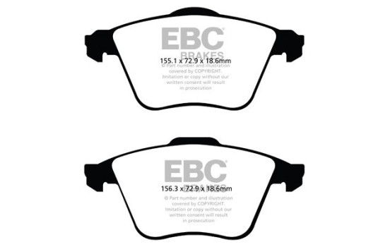 Brake Pad Set, disc brake Redstuff DP31574C EBC, Image 5