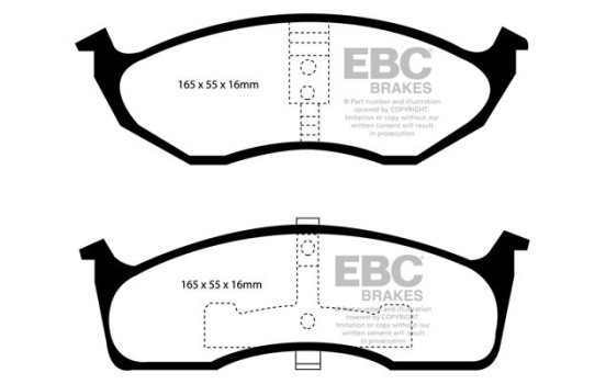 Brake Pad Set, disc brake Redstuff DP31623C EBC, Image 5