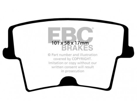 Brake Pad Set, disc brake Redstuff DP31722C EBC, Image 5