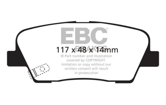 Brake Pad Set, disc brake Redstuff DP31806C EBC, Image 5