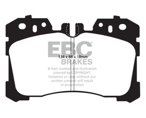Brake Pad Set, disc brake Redstuff DP31811C EBC, Image 5