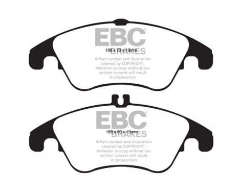 Brake Pad Set, disc brake Redstuff DP31991C EBC, Image 5