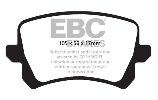 Brake Pad Set, disc brake Redstuff DP32004C EBC, Image 5