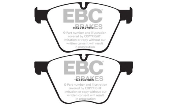 Brake Pad Set, disc brake Redstuff DP32007C EBC, Image 5