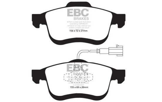 Brake Pad Set, disc brake Redstuff DP32010C EBC, Image 5