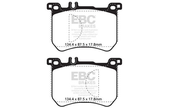 Brake Pad Set, disc brake Redstuff DP32179C EBC, Image 5