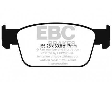 Brake Pad Set, disc brake Redstuff DP32273C EBC, Image 5