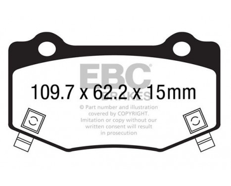 Brake Pad Set, disc brake Redstuff DP33023C EBC, Image 5