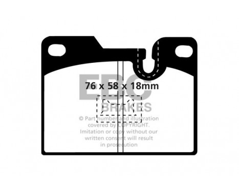 Brake Pad Set, disc brake Redstuff DP3346C EBC, Image 5