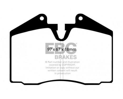 Brake Pad Set, disc brake Redstuff DP3612C EBC, Image 5