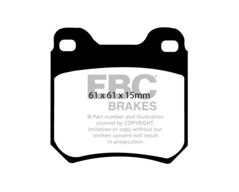 Brake Pad Set, disc brake Redstuff DP3675C EBC, Image 5