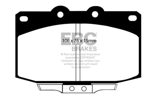 Brake Pad Set, disc brake Redstuff DP3763C EBC, Image 5
