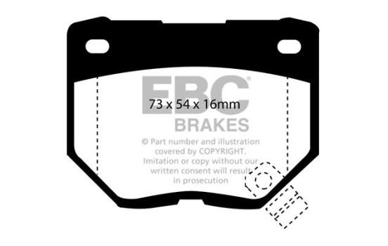 Brake Pad Set, disc brake Redstuff DP3826C EBC, Image 5