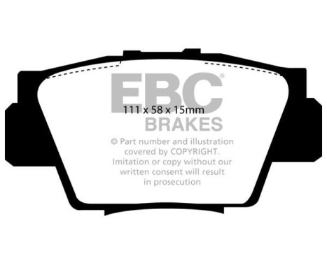 Brake Pad Set, disc brake Redstuff DP3873C EBC, Image 5
