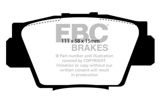 Brake Pad Set, disc brake Redstuff DP3873C EBC, Image 5