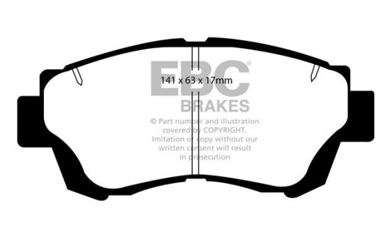 Brake Pad Set, disc brake Redstuff DP3874C EBC, Image 5