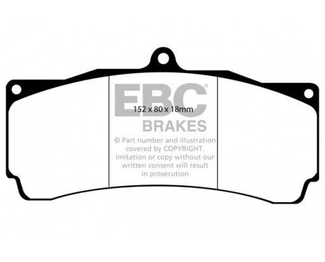 Brake Pad Set, disc brake Yellowstuff DP4006R EBC, Image 5