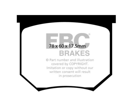 Brake Pad Set, disc brake Yellowstuff DP4035R EBC, Image 5