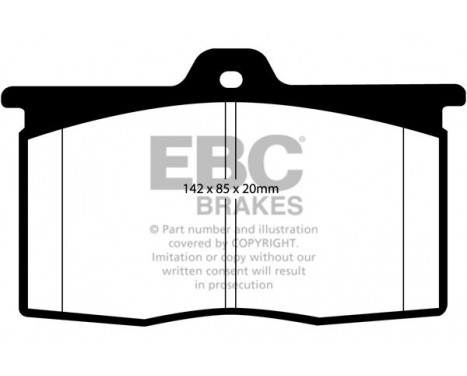 Brake Pad Set, disc brake Yellowstuff DP4041R EBC, Image 6