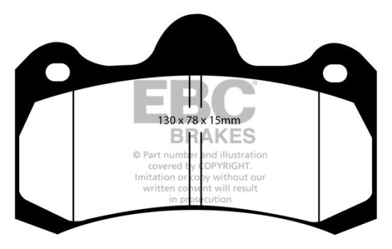 Brake Pad Set, disc brake Yellowstuff DP4045R EBC, Image 5