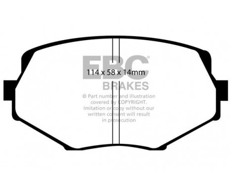 Brake Pad Set, disc brake Yellowstuff DP41002R EBC, Image 5