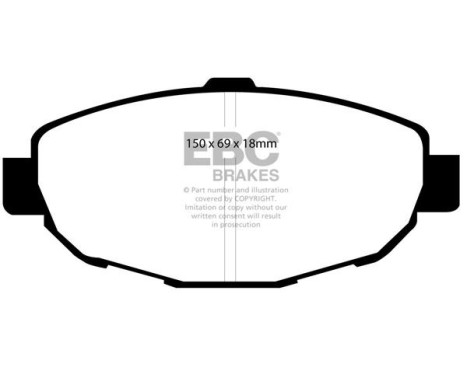 Brake Pad Set, disc brake Yellowstuff DP41007R EBC, Image 5