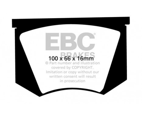 Brake Pad Set, disc brake Yellowstuff DP4100R EBC, Image 6