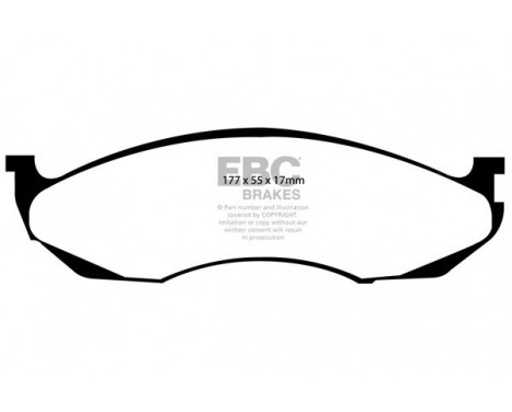 Brake Pad Set, disc brake Yellowstuff DP41022R EBC, Image 5