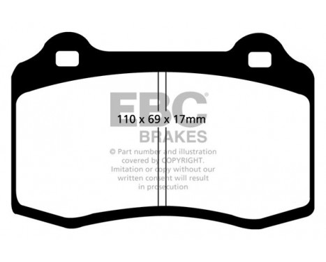 Brake Pad Set, disc brake Yellowstuff DP41031R EBC, Image 6 Brake Pad Set, disc brake Yellowstuff DP41031R EBC, Image 6