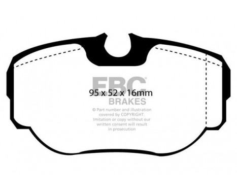 Brake Pad Set, disc brake Yellowstuff DP41038R EBC, Image 5