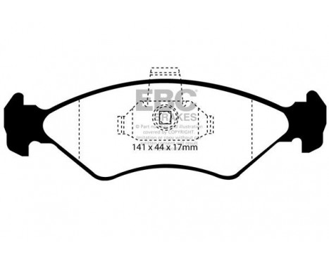 Brake Pad Set, disc brake Yellowstuff DP41050R EBC, Image 5