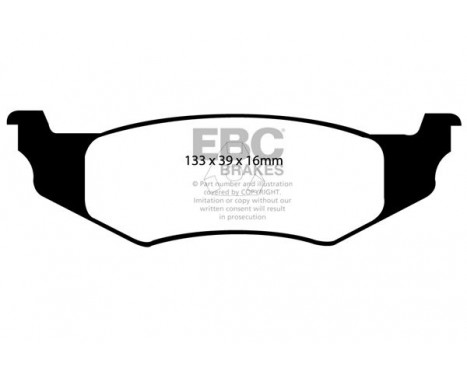 Brake Pad Set, disc brake Yellowstuff DP41066R EBC, Image 5