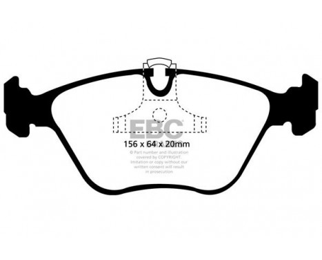 Brake Pad Set, disc brake Yellowstuff DP41089R EBC, Image 5