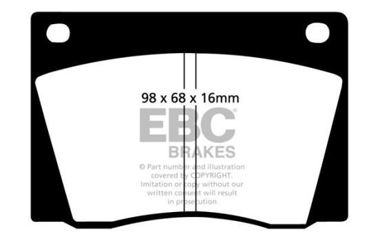 Brake Pad Set, disc brake Yellowstuff DP4108R EBC, Image 5