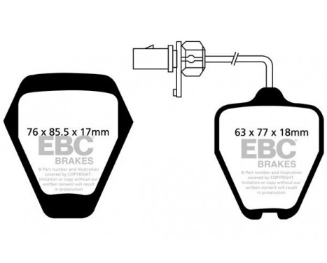 Brake Pad Set, disc brake Yellowstuff DP41094R EBC, Image 5