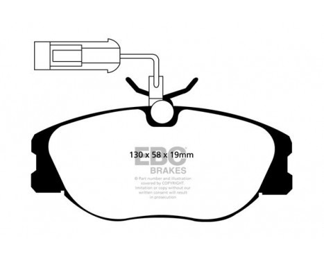 Brake Pad Set, disc brake Yellowstuff DP41109R EBC, Image 5