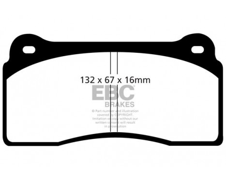 Brake Pad Set, disc brake Yellowstuff DP41110R EBC, Image 6