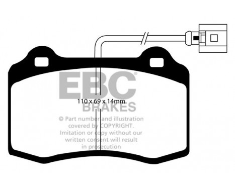Brake Pad Set, disc brake Yellowstuff DP41140/2R EBC, Image 5