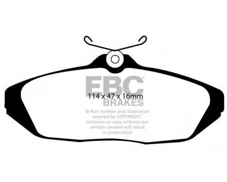 Brake Pad Set, disc brake Yellowstuff DP41164R EBC, Image 5