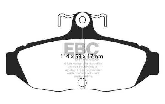 Brake Pad Set, disc brake Yellowstuff DP41172R EBC, Image 5